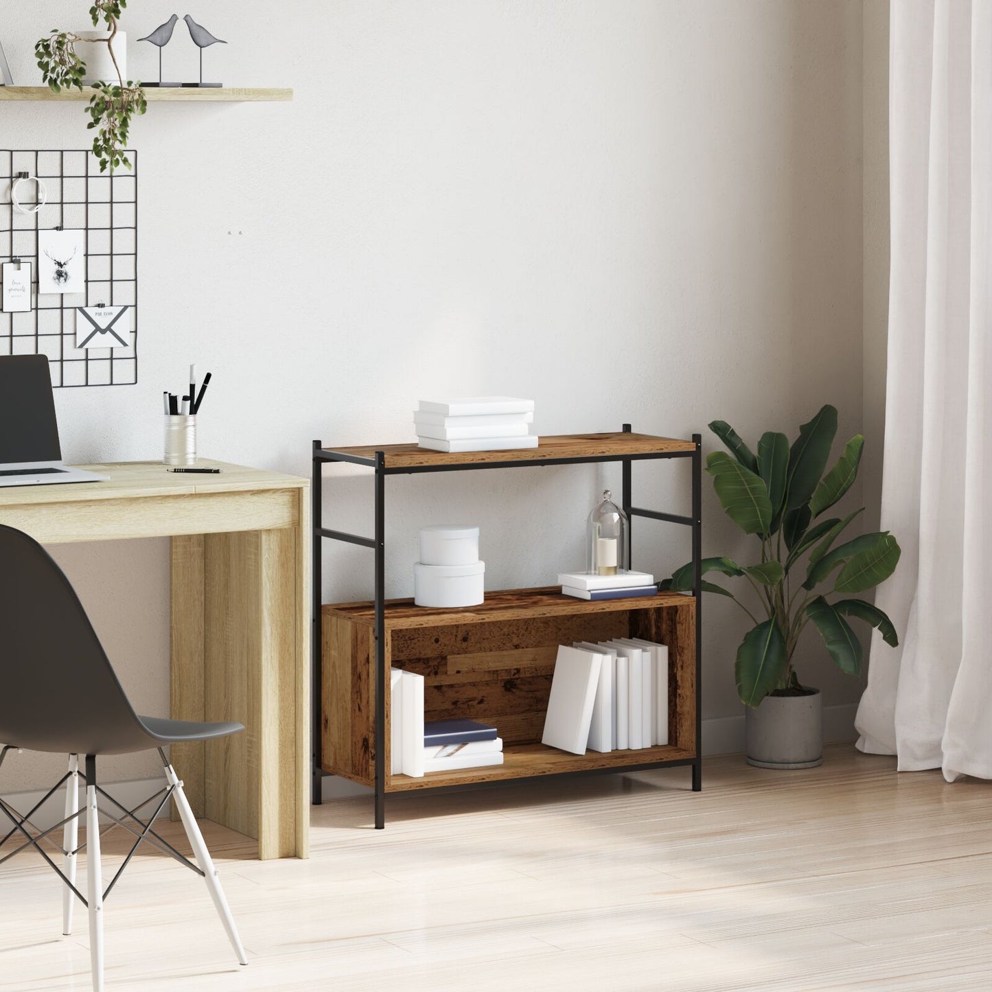 Boekenkast 80X30X Engineered Hout 78,5 cm Gerookt eiken