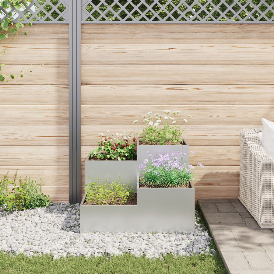Tuinplantbak Gegalvaniseerd Staal Verzinkt staal 80 x 80 x 60 cm
