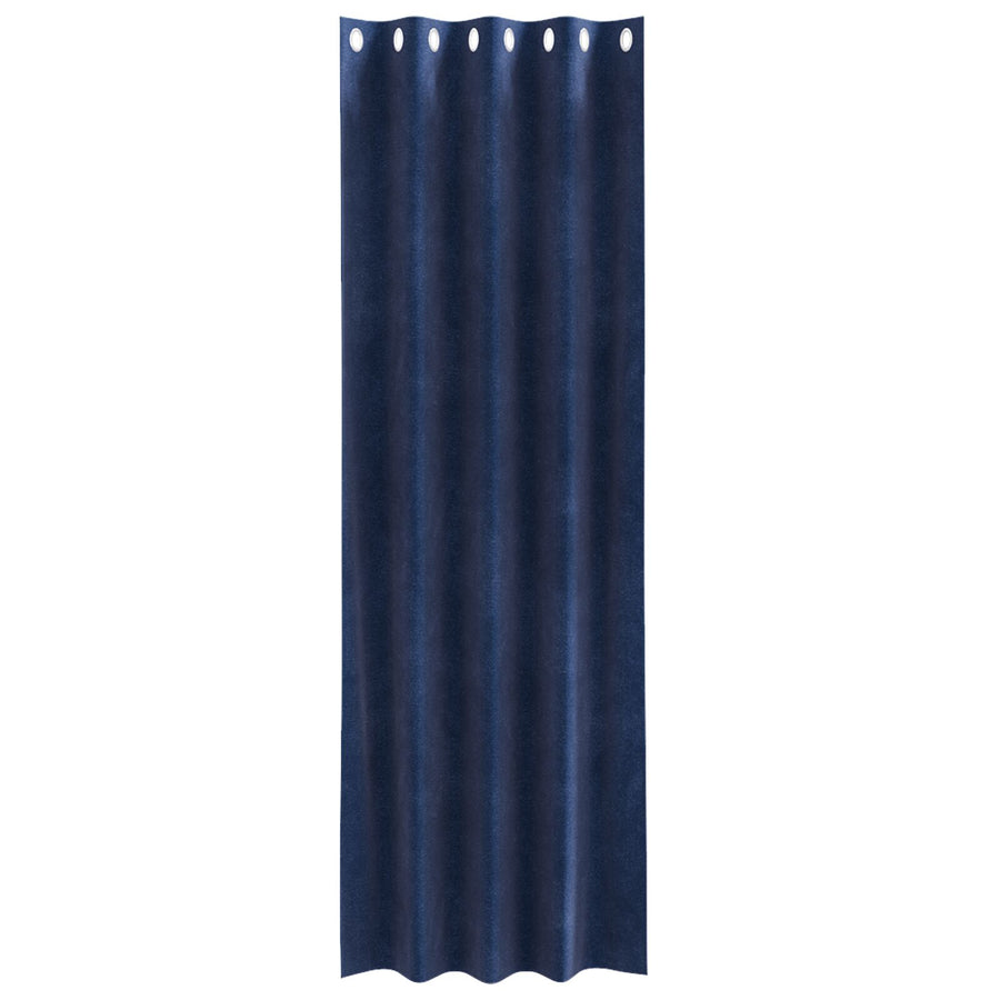 Zwartouts Gordijnen 2 Stuks E Velvet Donkerblauw 140 x 260 cm met oogjes