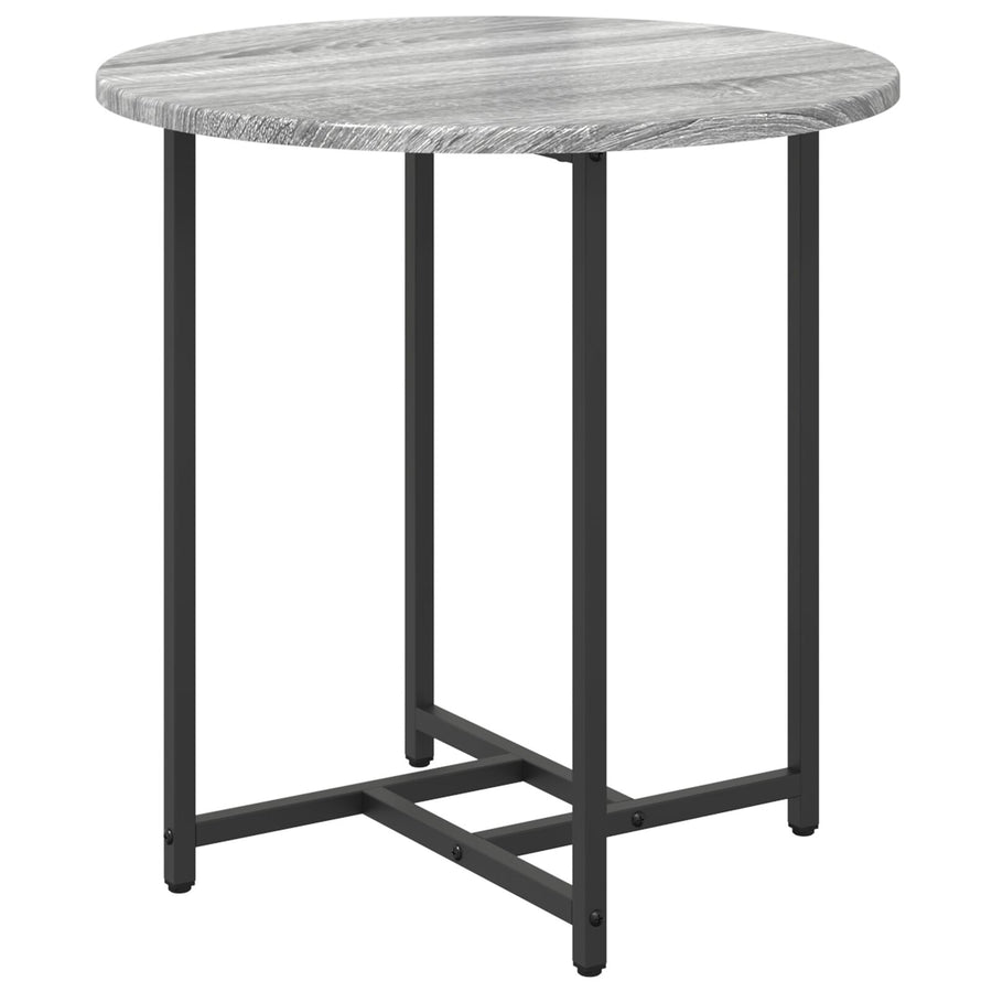 Bijzettafel 2 Stuks Gelaagd Hout En Metaal Grijs sonoma