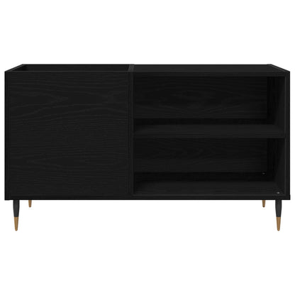 Recordkast 84,5X38X48 Cm Bewerkt Hout Zwart eiken