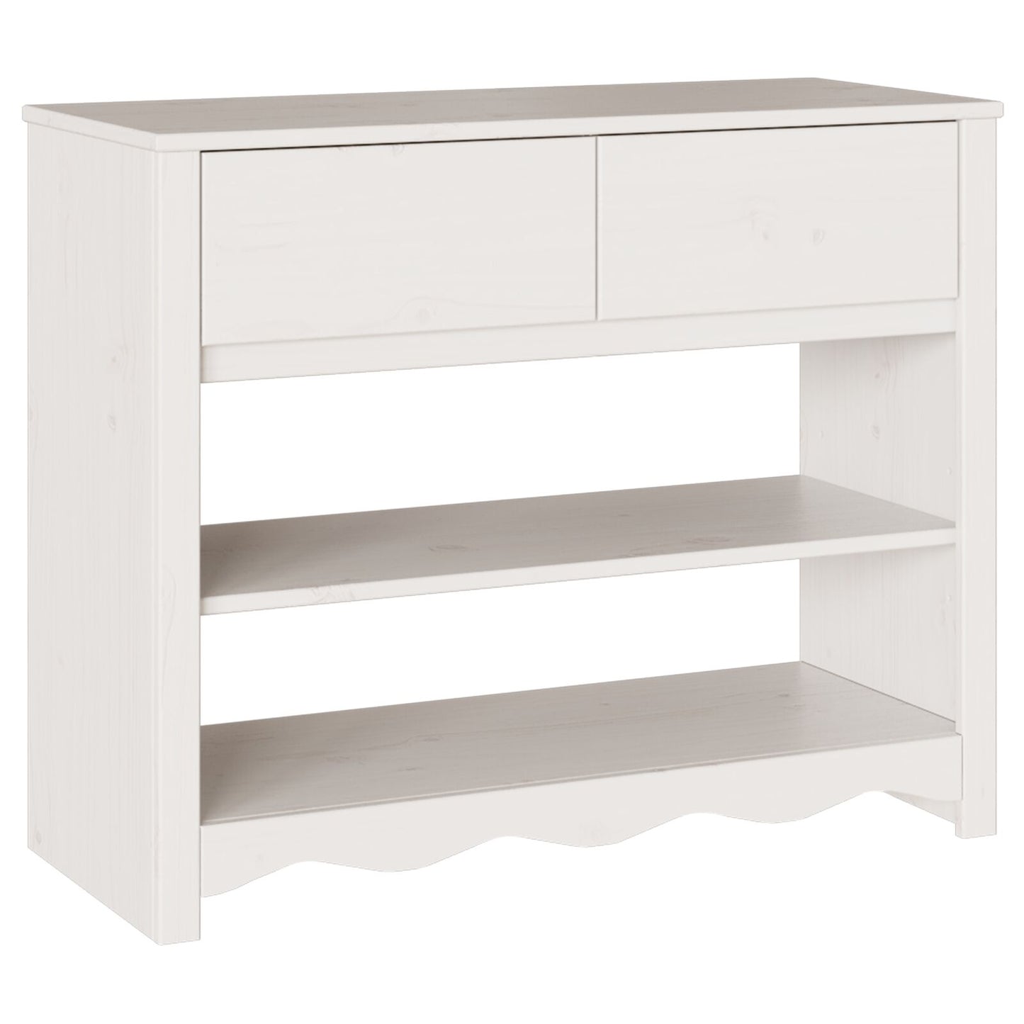 Console Tafel ""Drammen"" 89,5X37X73 Cm Massief Hout Grenen Wit