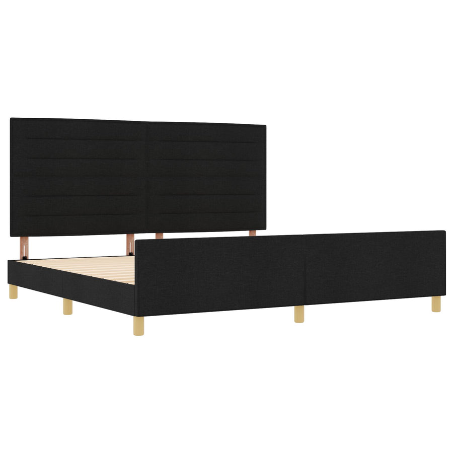 Zwarte Stoffen Bedombouw 200X200 Cm Crème