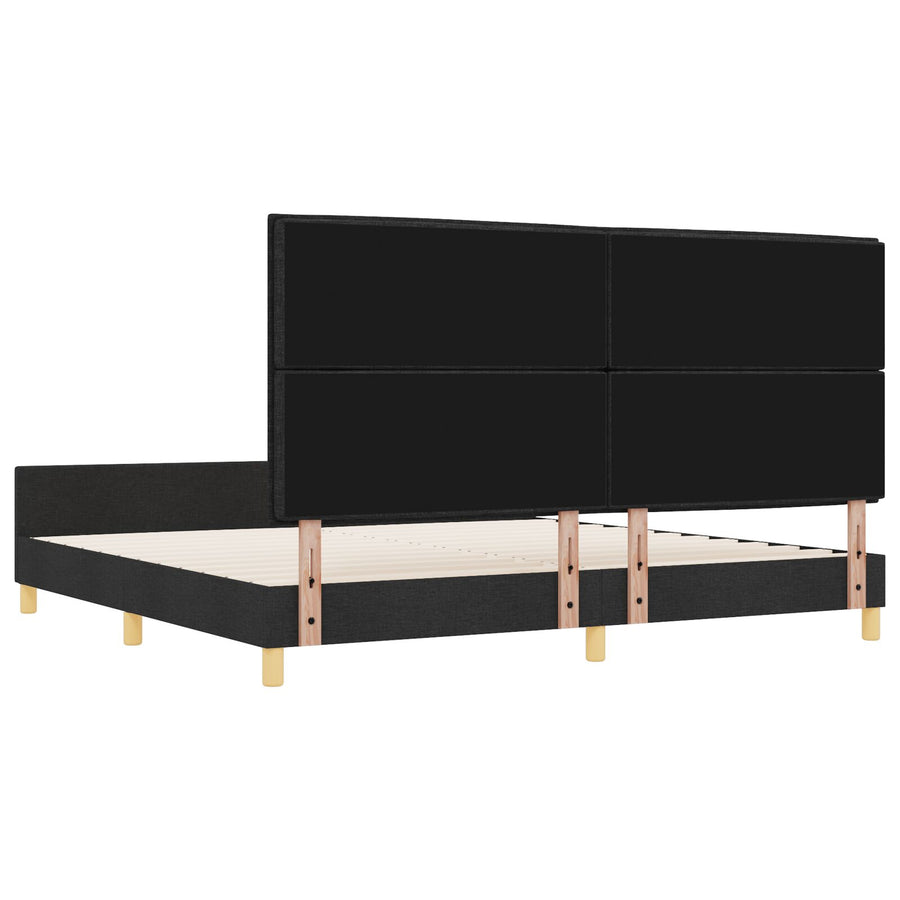 Zwarte Stoffen Bedombouw 200X200 Cm Crème