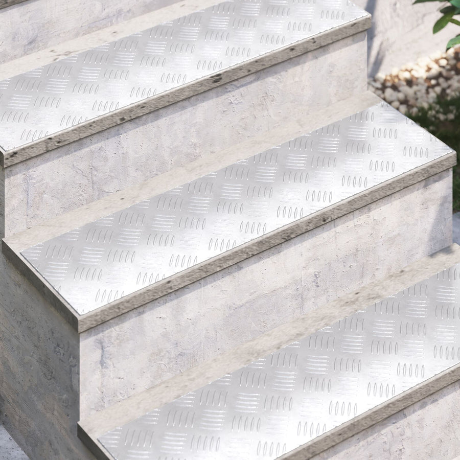 Aluminium Checkerplaten 2 Stuks Anti-Slip 80X20 Cm 80 x 20 x 0.3 cm Rechthoekig