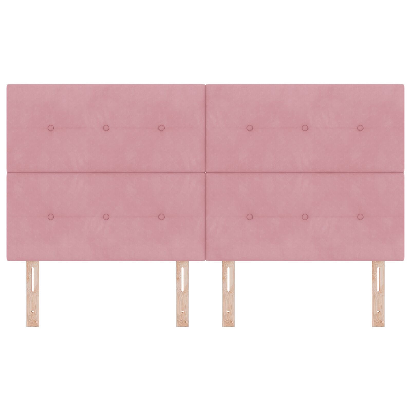 Hoofdbord Met Knopen Fluweel Roze 180 cm Hoog hoofdbord