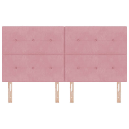 Hoofdbord Met Knopen Fluweel Roze 180 cm Hoog hoofdbord