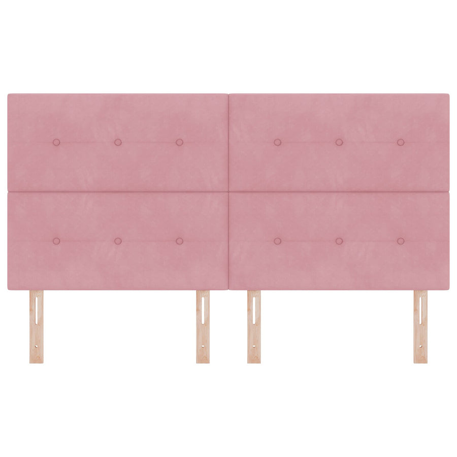Hoofdbord Met Knopen Fluweel Roze 180 cm Hoog hoofdbord