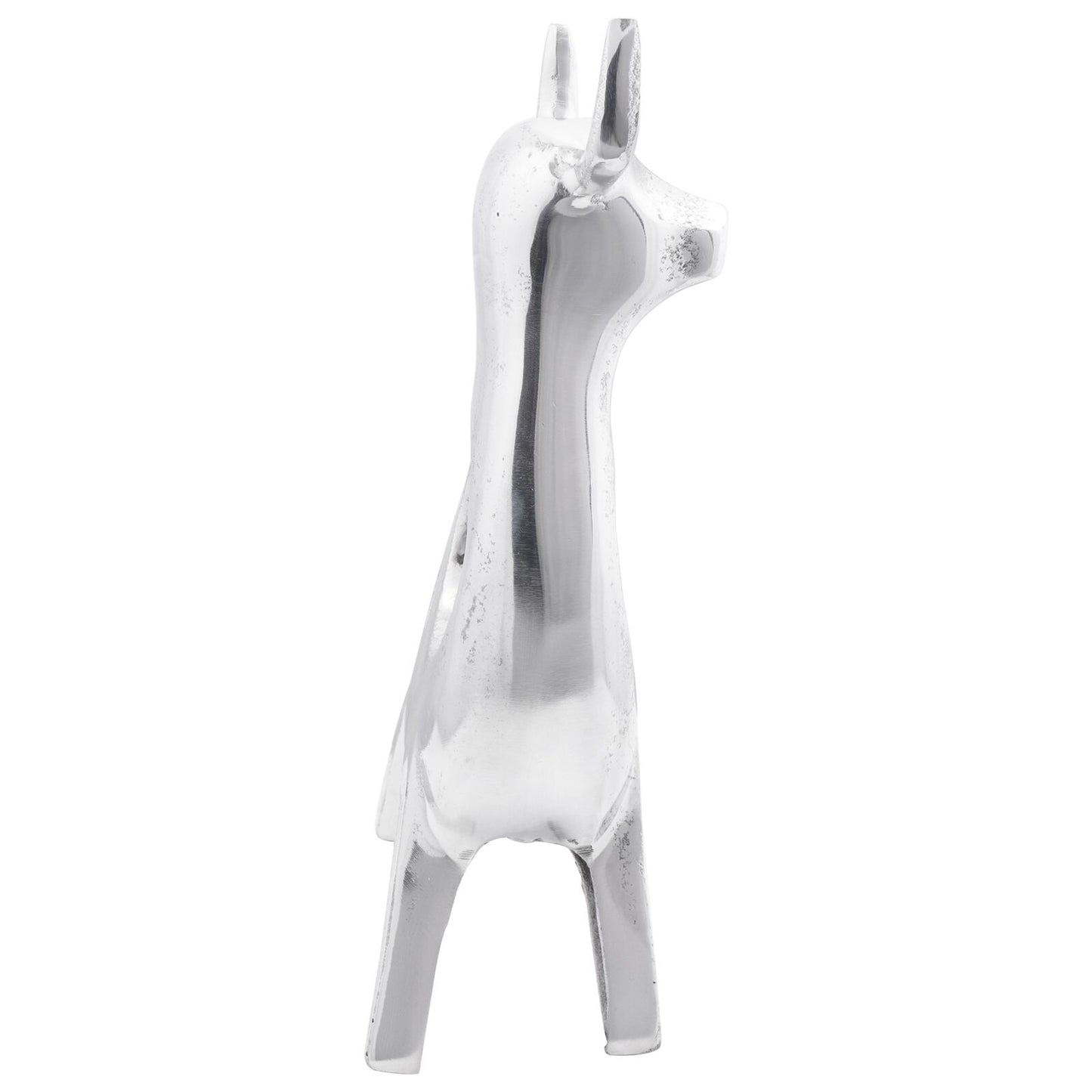 Stier Sculptuur Zilver 22X9,5X34 Cm Aluminium 34 x 28 x 10 cm