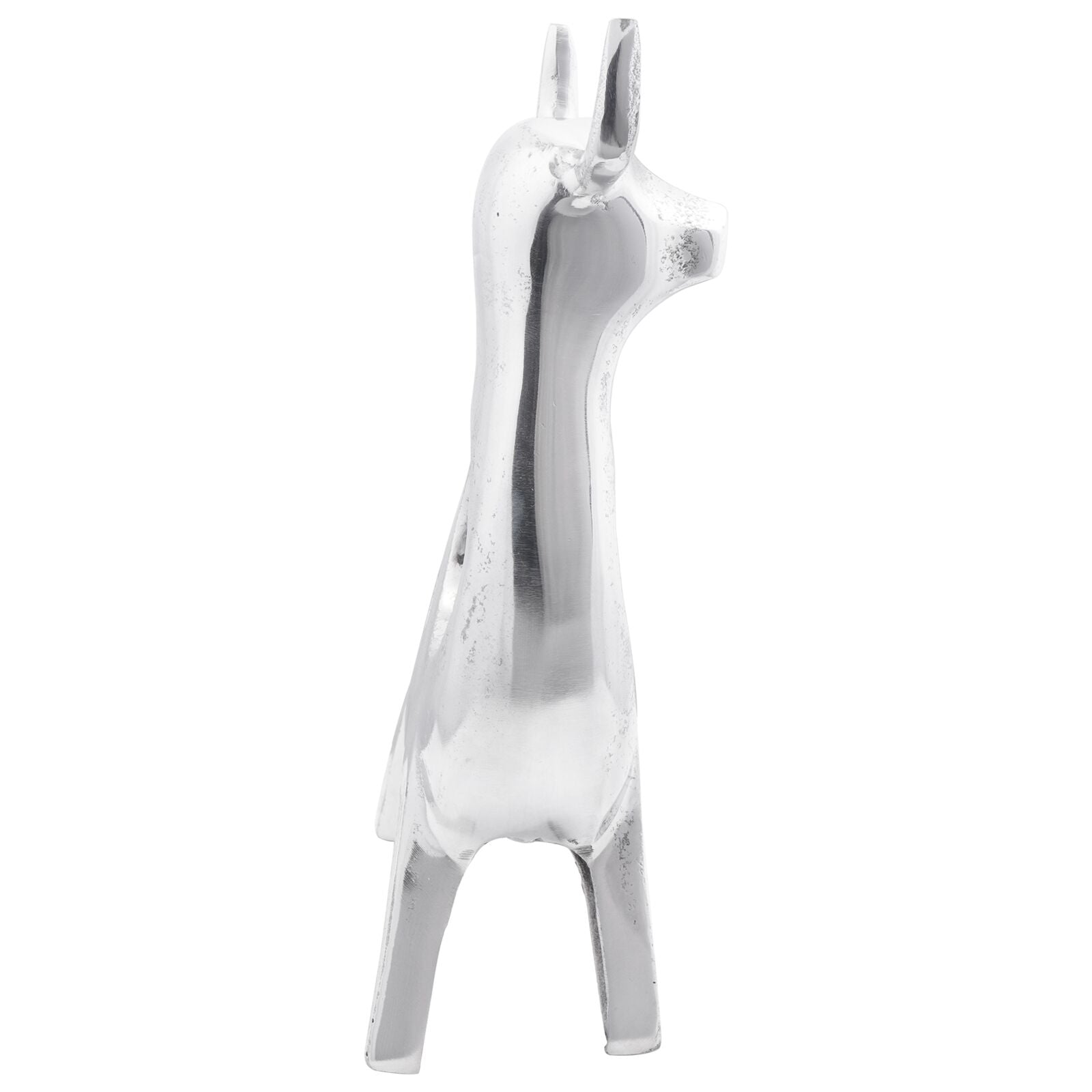 Stier Sculptuur Zilver 22X9,5X34 Cm Aluminium 34 x 28 x 10 cm