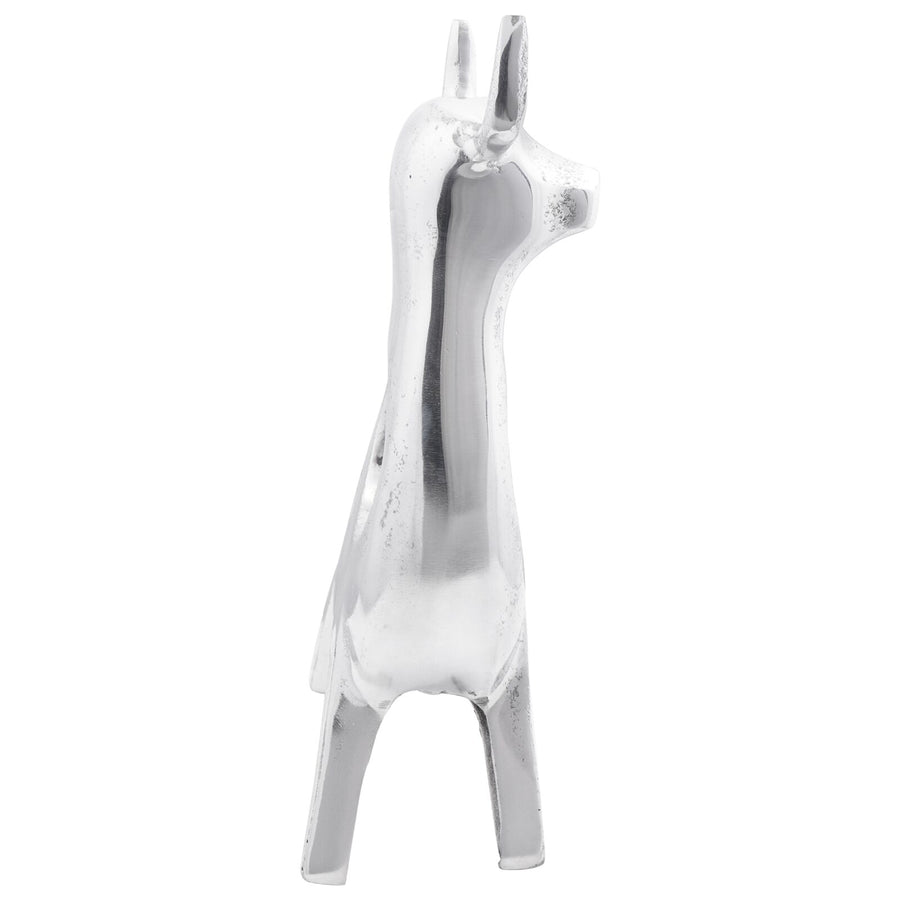 Stier Sculptuur Zilver 22X9,5X34 Cm Aluminium 34 x 28 x 10 cm