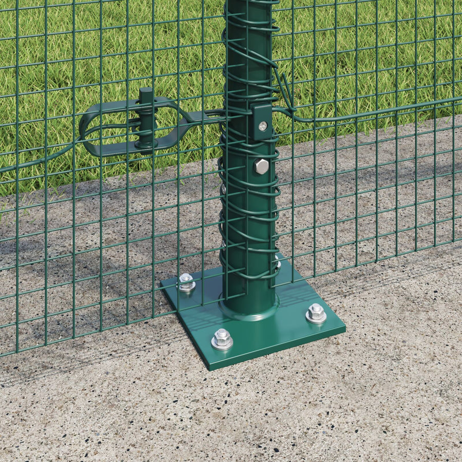 Gelaste Draadhek Met 13 Flanged Posts Groen 1.4X50 M Staal Gegalvaniseerd Staal