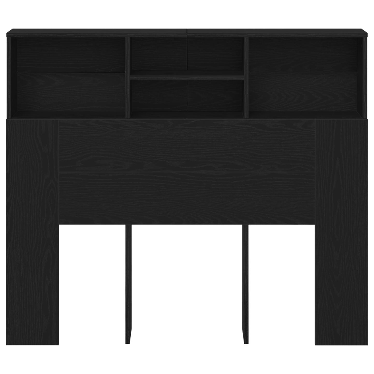 Hoofdbord Kast Zwart Eiken 120X19X103,5 Cm Bewerkt Hout