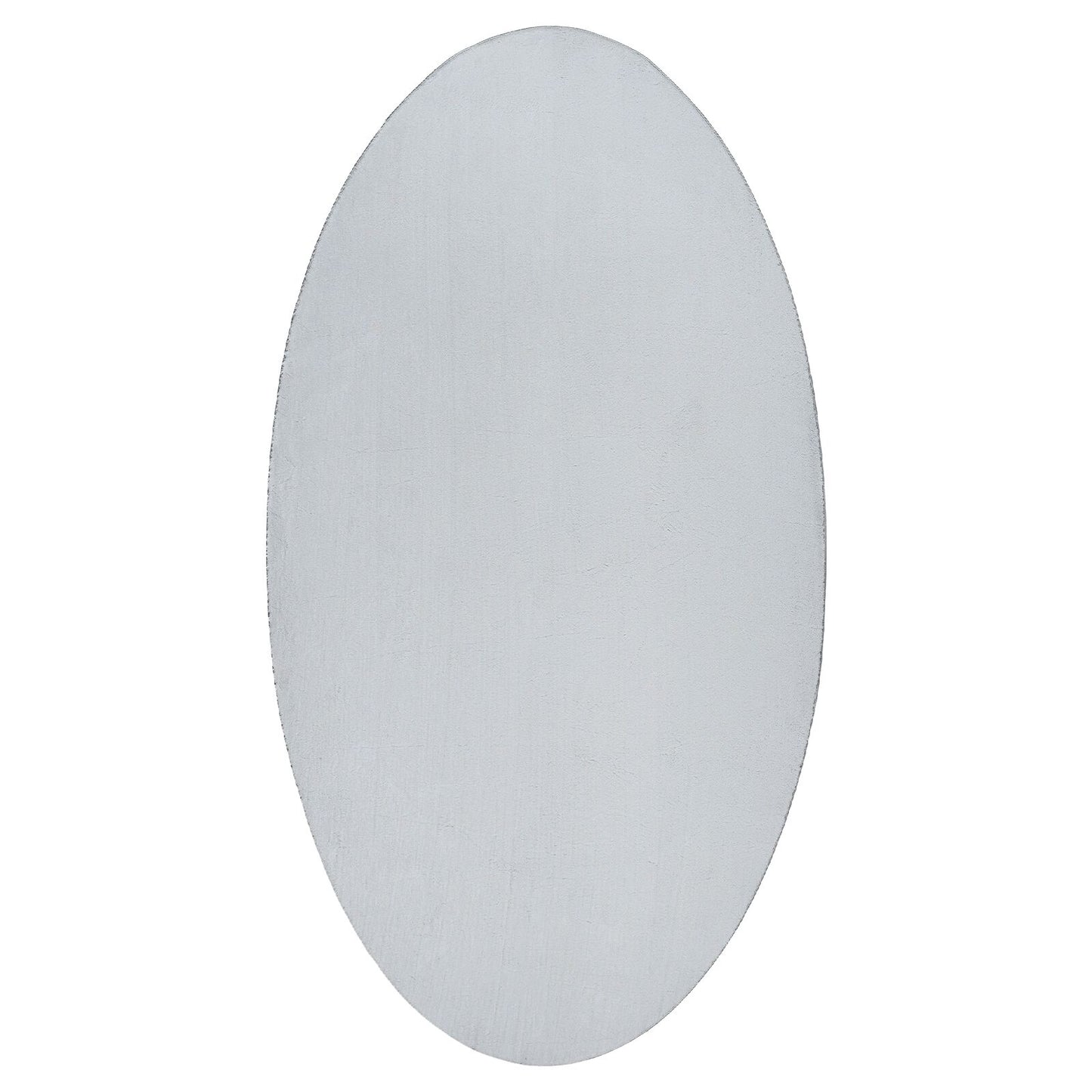 Vloerkleden Katoen Vloerkleed Ovaal Grijs 80 x 150 cm