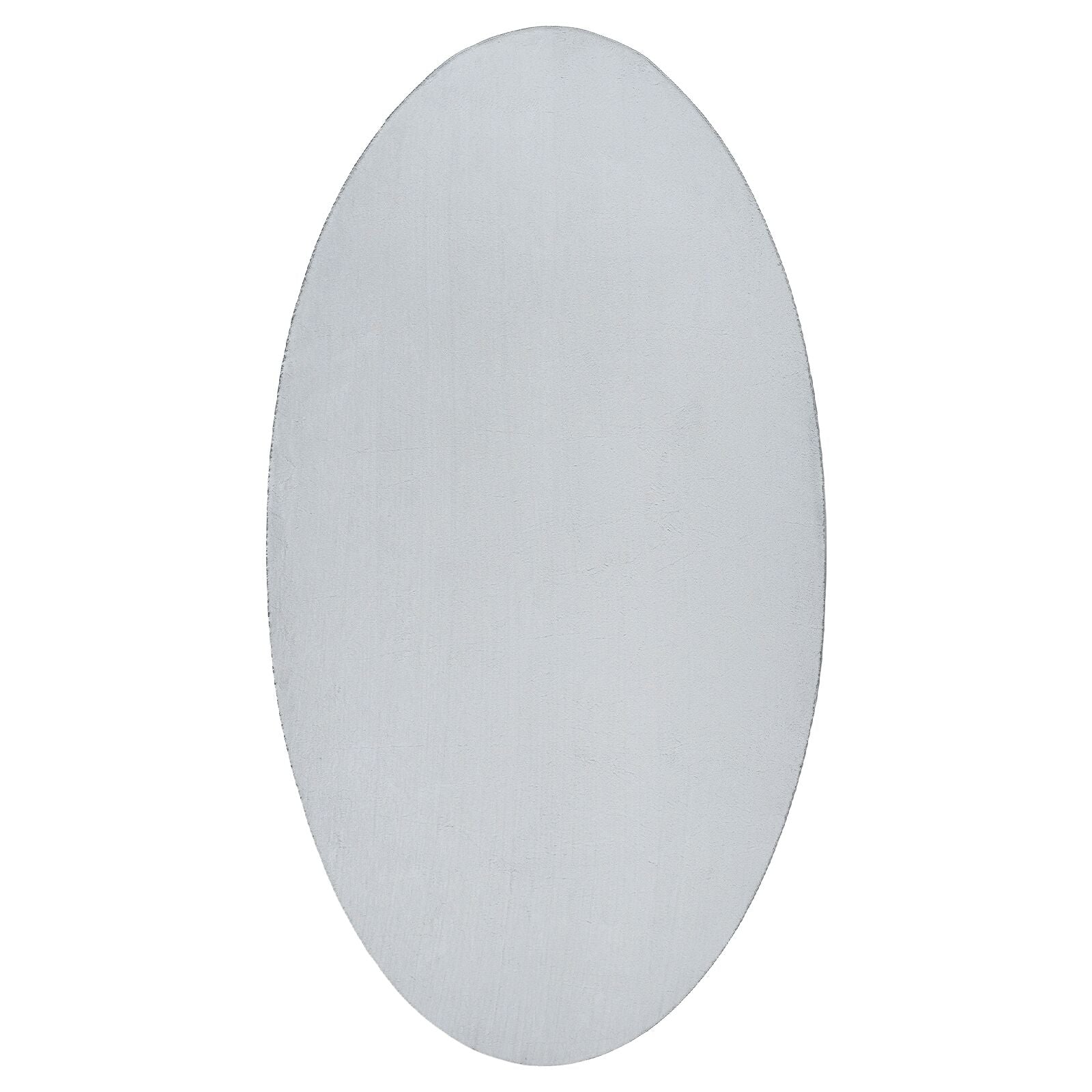Vloerkleden Katoen Vloerkleed Ovaal Grijs 80 x 150 cm