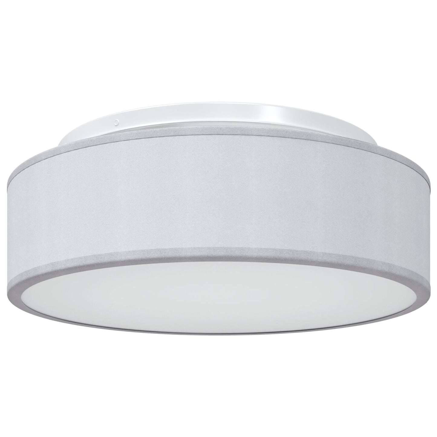Inbouw Plafondlamp Ø 38 Cm Stof E27 Ø38 x 13,5 cm Grijs zonder sterrenlampenkap