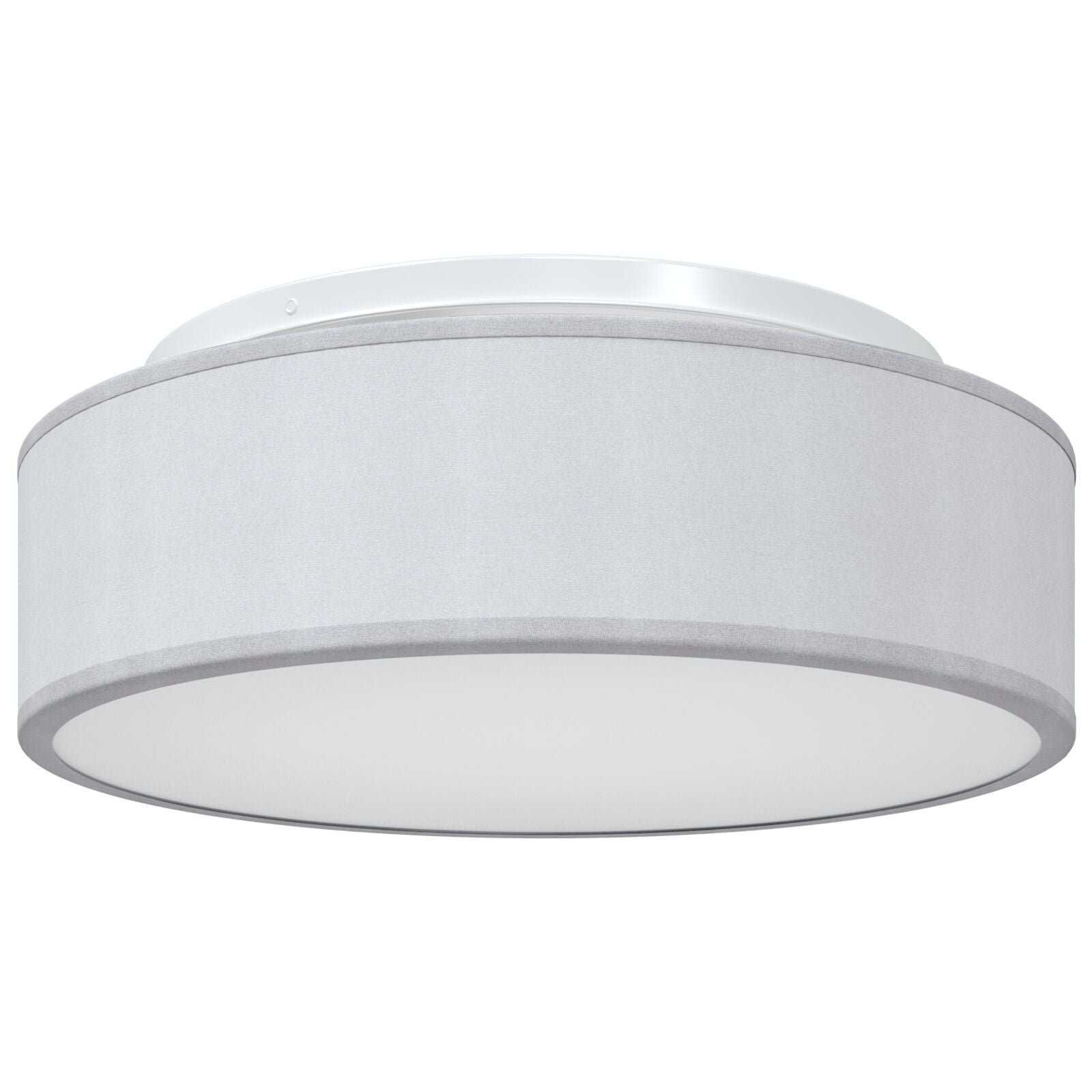 Inbouw Plafondlamp Ø 38 Cm Stof E27 Ø38 x 13,5 cm Grijs zonder sterrenlampenkap