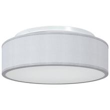 Inbouw Plafondlamp Ø 38 Cm Stof E27 Ø38 x 13,5 cm Grijs zonder sterrenlampenkap