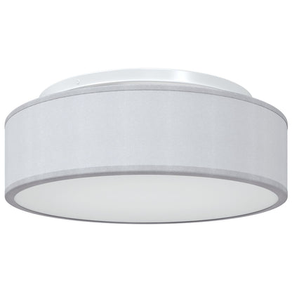 Inbouw Plafondlamp Ø 38 Cm Stof E27 Ø38 x 13,5 cm Grijs zonder sterrenlampenkap