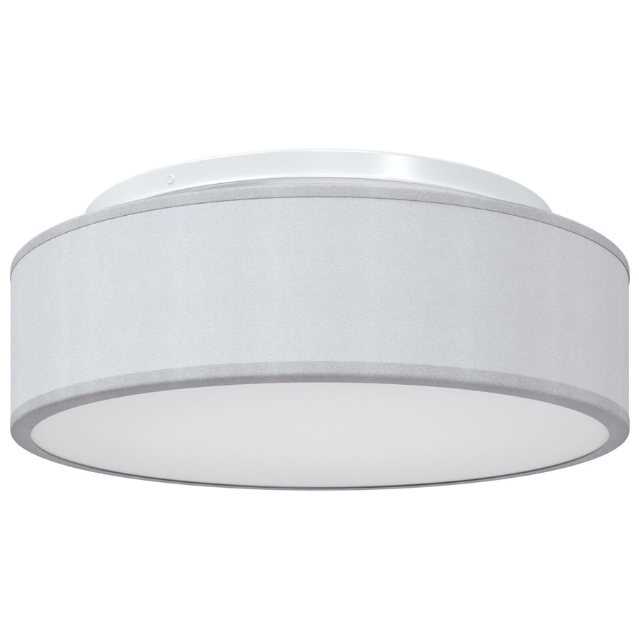 Inbouw Plafondlamp Ø 38 Cm Stof E27 Ø38 x 13,5 cm Grijs zonder sterrenlampenkap
