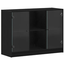 Dressoir Zwart Eiken 102X37X75,5 Cm Engineered Hout