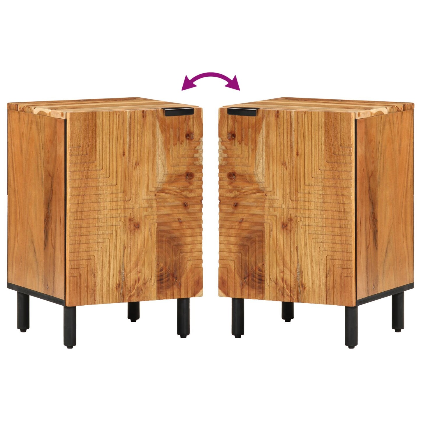 Badkamerkast 38X33,5X58 Cm Massief acaciahout