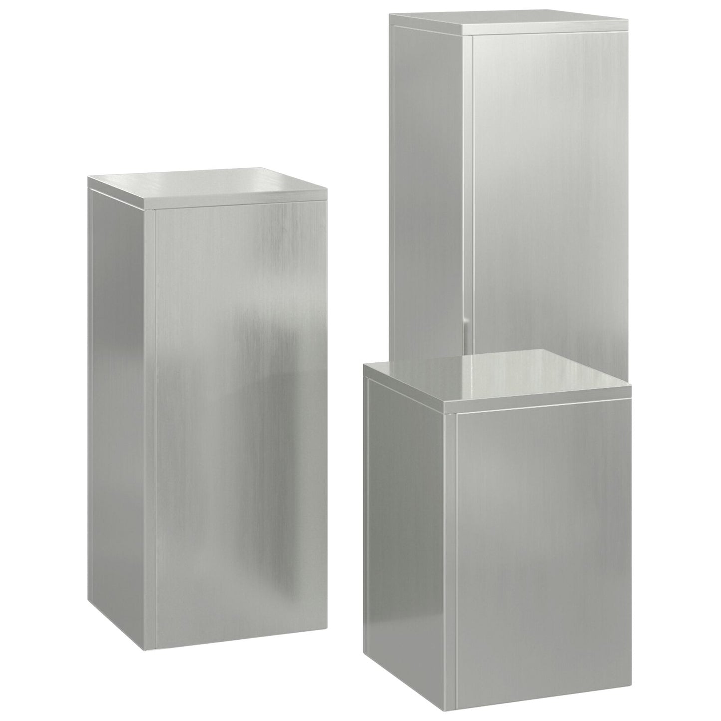 Buiten Plantenstandaards Pillar Set Van 3 Gegalvaniseerd staal 3x (35/55/75 cm)