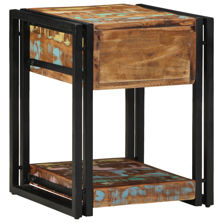 Nachtkastje 1 40 x 40 x 50 cm Massief gerecycled hout