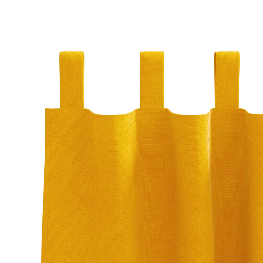 Blackout Gordijnen 2 Stuks Fluwel Mosterdgeel 140 x 225 cm met hanglussen