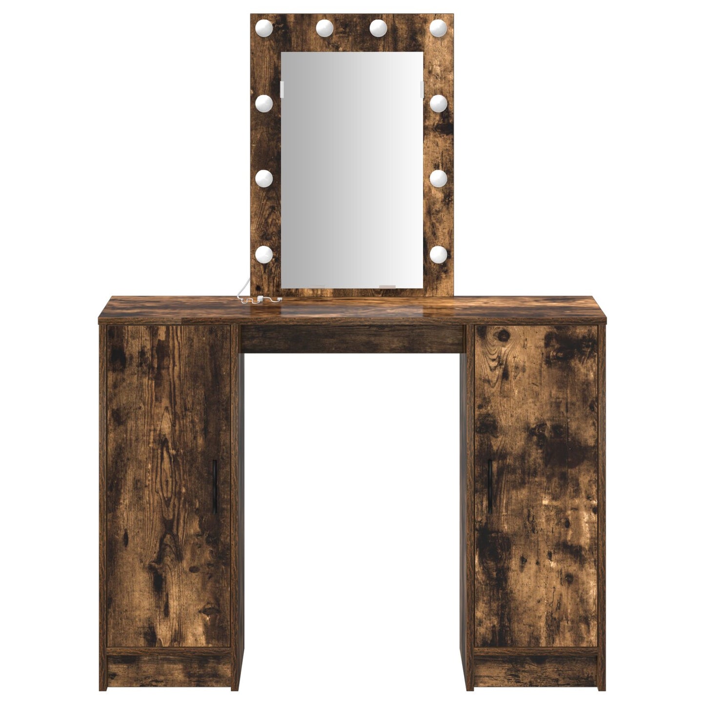 Kaptafel Met Led Verlichting 102X33X135 Cm Gerookt eiken