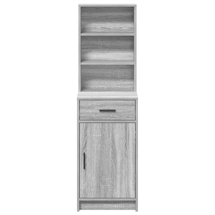 Hoge Kast 40X41X135 Cm Bewerkt Hout Grijze sonoma