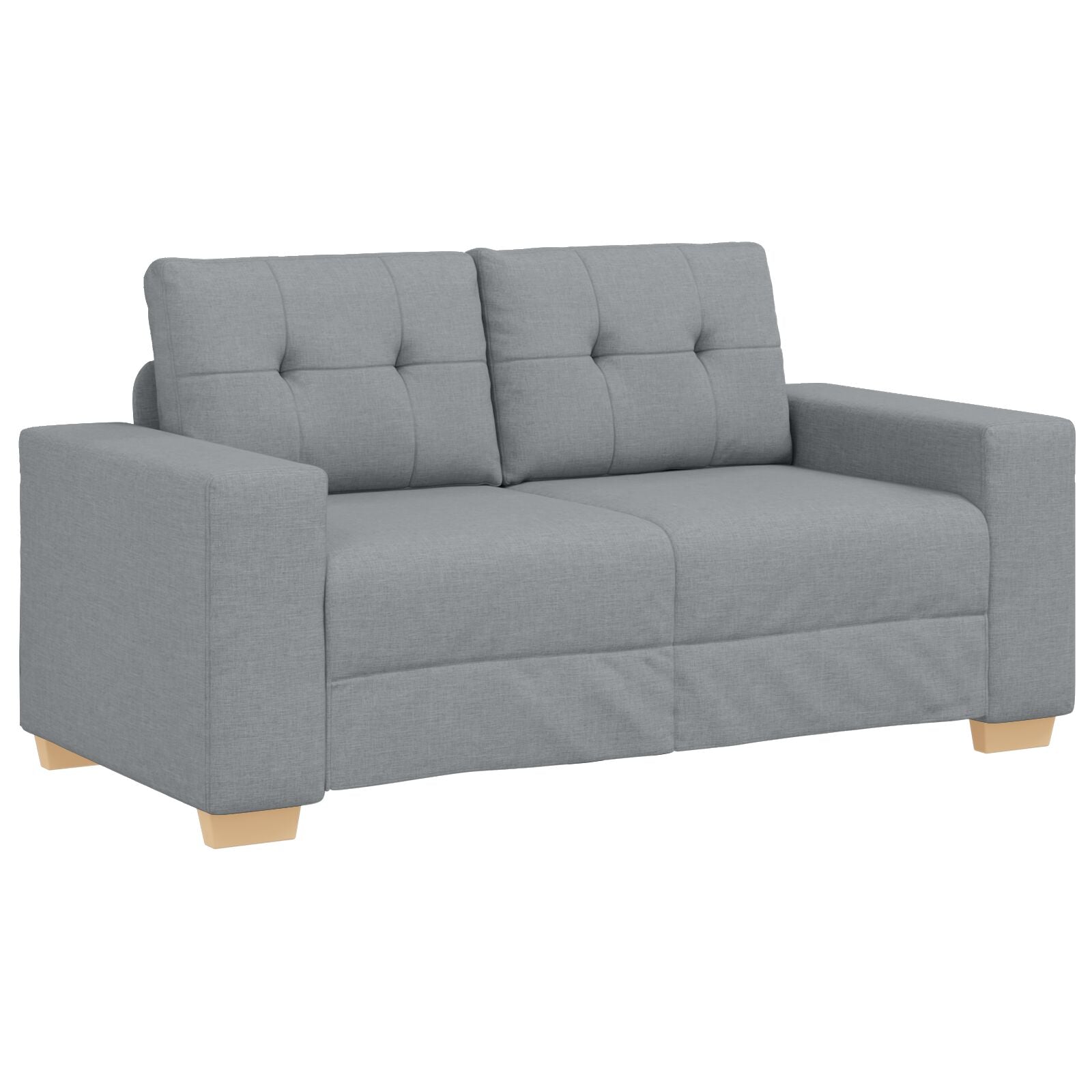 3-Delige Sofa Set Met Kussens Stof Lichtgrijs