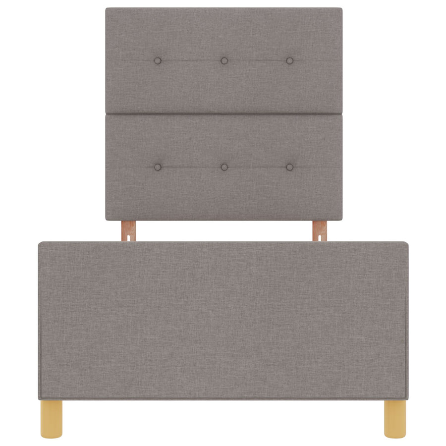 Bed Frame In Taupe, 90X190 Cm, Stof Crème