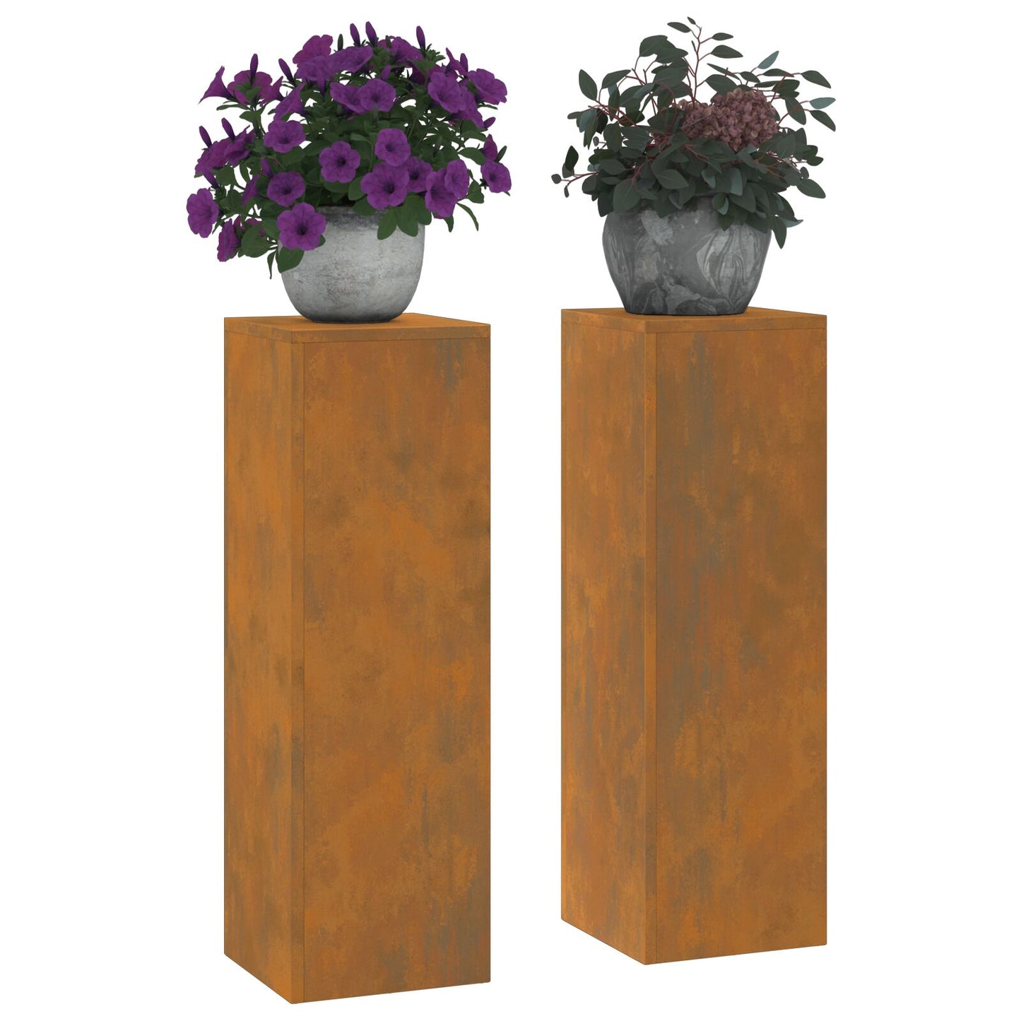 Buiten Plantenstandaarden Pilaren 2 Stuks 24X24X75 Cm Roestbestendig staal 2x (75 cm)