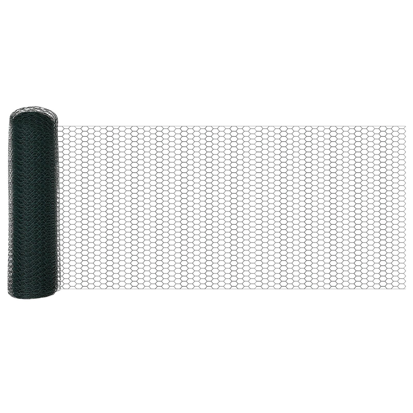 Hekpalen 5 Stuks U-Kanaal Groen 80 Cm Staal,  Hexagon Hek Groen 0.8 X 10 M Staal