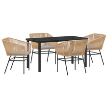Set Van 3 Bruin En Lichtgrijs Pe Rattan Zitmaat: 49 X 47,5 Cm