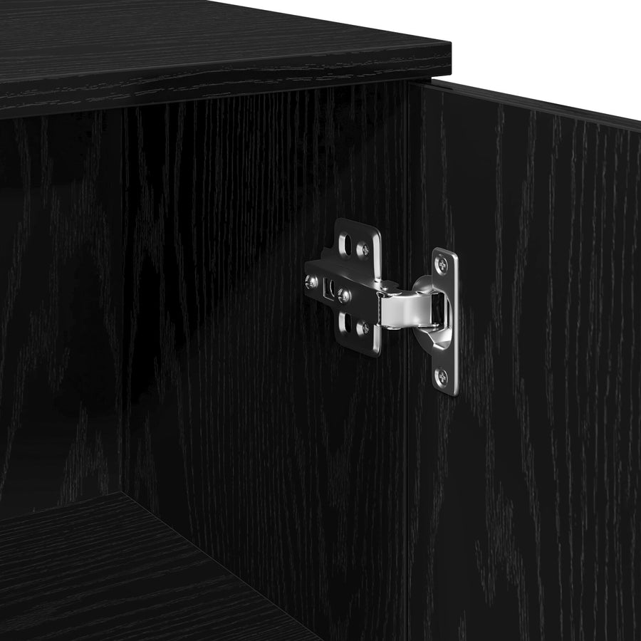 Badkamerkast 30X30X190 Cm Engineered Wood Zwart eiken