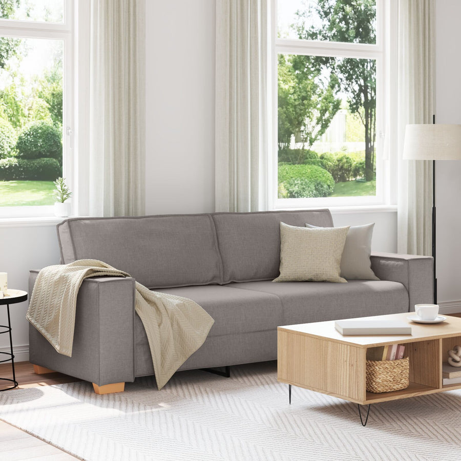 3-Zits Bank Stof 180 cm Taupe