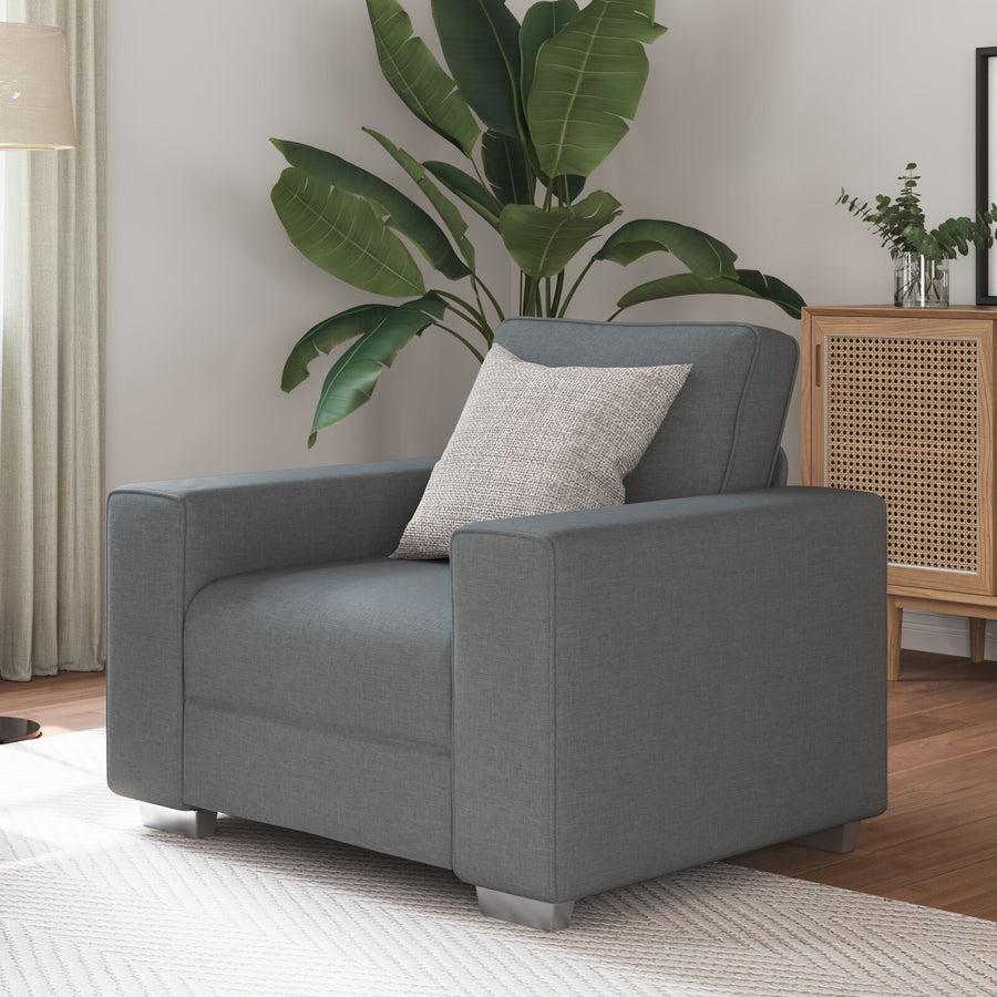 Fauteuil Bekleding Donkergrijs 59 cm