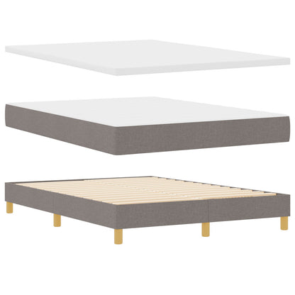 Boxspringbed Met Matras Stof Taupe 160 x 200 cm Geknoopt