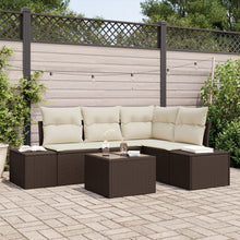 4-Delige Tuin Sofa Set Met Kussens Grijs Poly Riet Bruin en wit met tafel