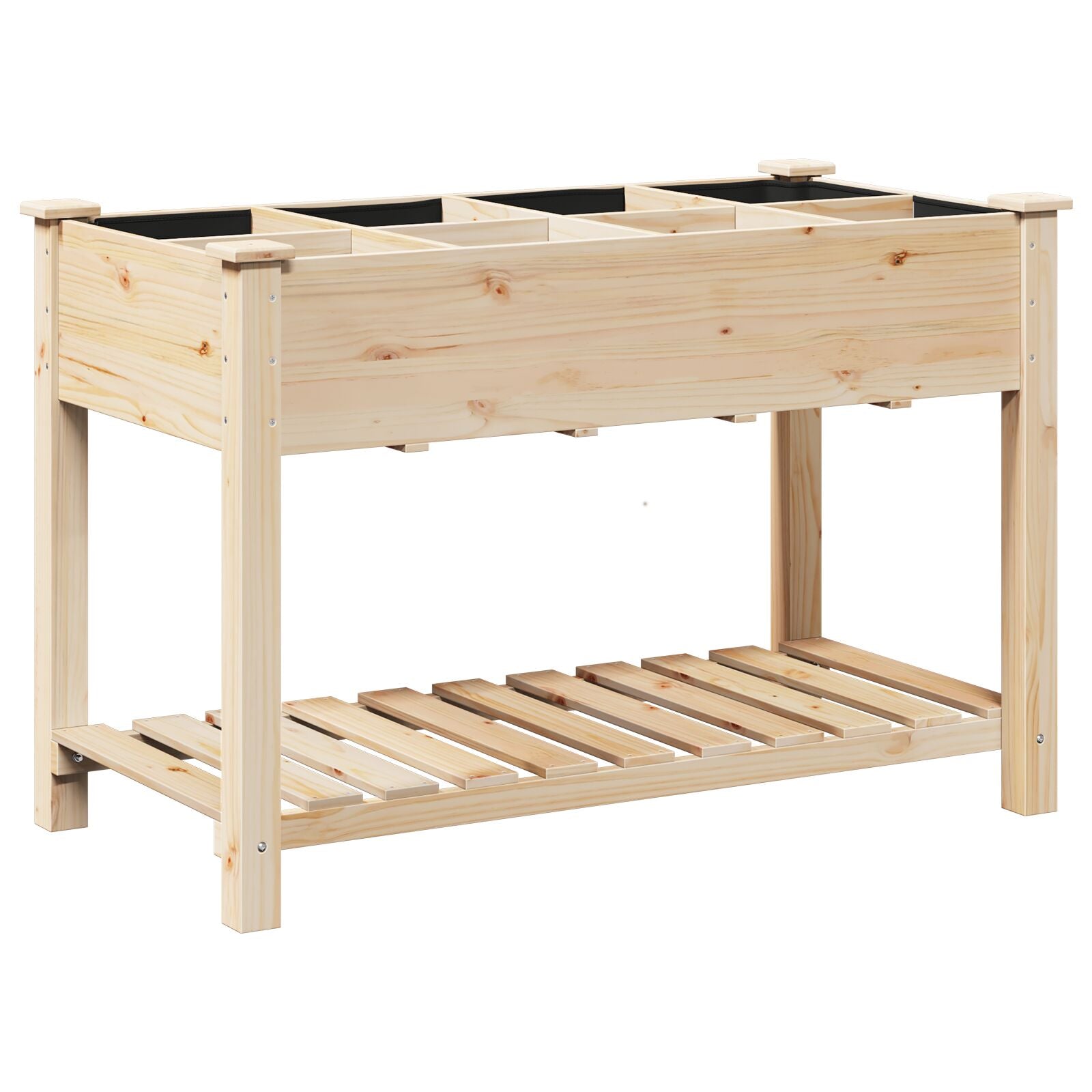 Tuinplanter Met Roosters 115X59X76 Cm Massief Vurenhout 115 x 59 x 76,5 cm