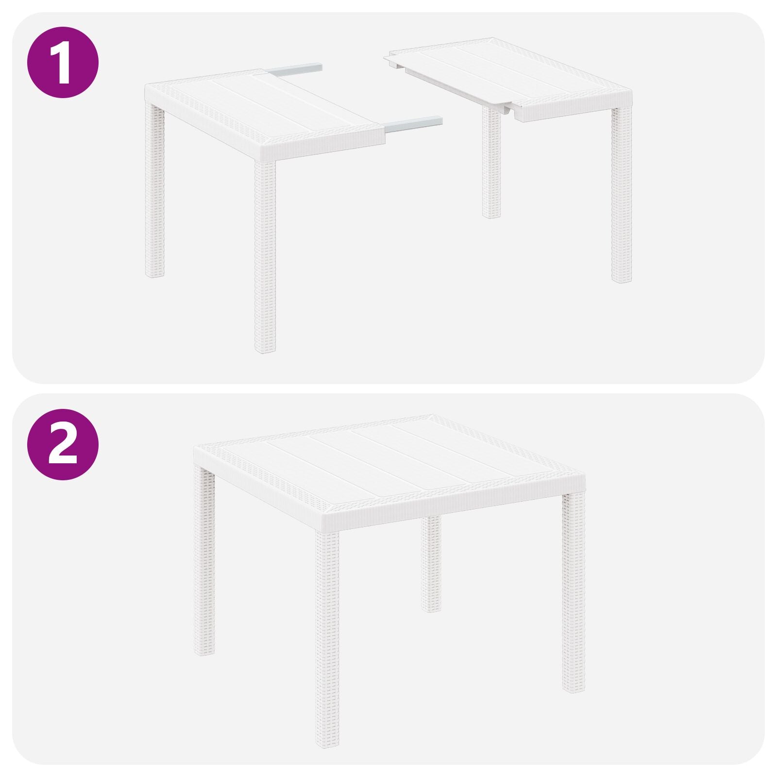 5-Delige Tuin Eetset Met Kussens Wit Poly Rattan