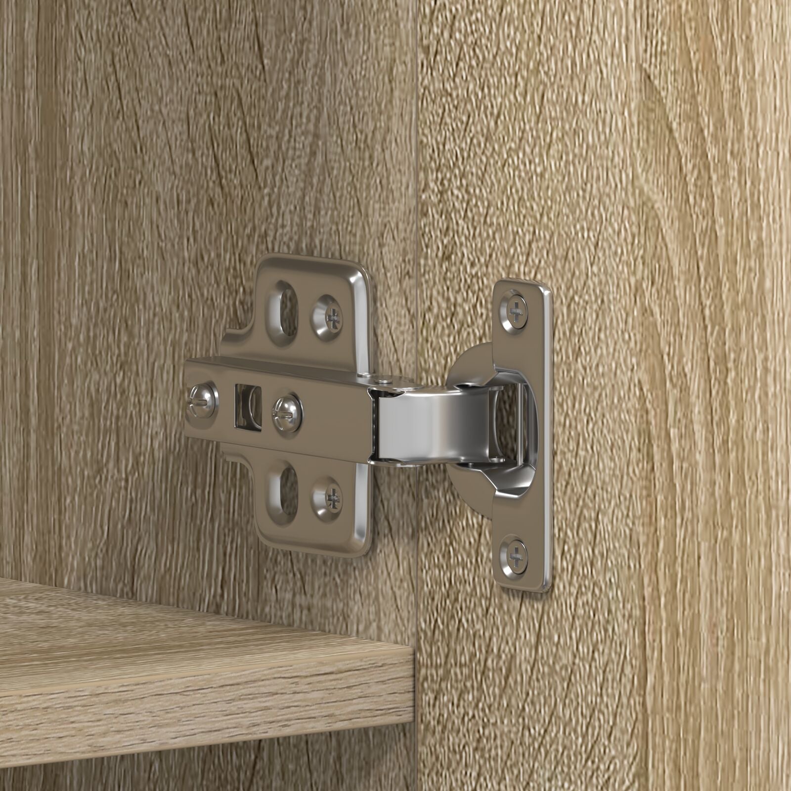 Schoenenkast Sonoma Eiken Bewerkt Hout Schoenenkast Rechthoekig