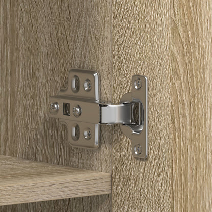 Schoenenkast Sonoma Eiken Bewerkt Hout Schoenenkast Rechthoekig