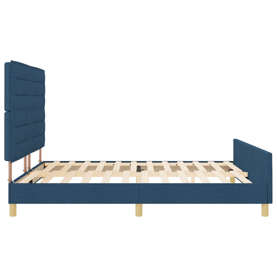 Blauw Stoffen Bedframe 180X200 Cm Crème