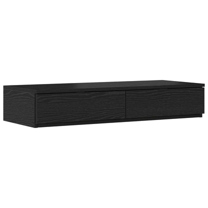Opbergbedframe Zwart Eiken Bewerkt Hout 236,5 X 90 X 31,5 Cm Artisanaal Eiken