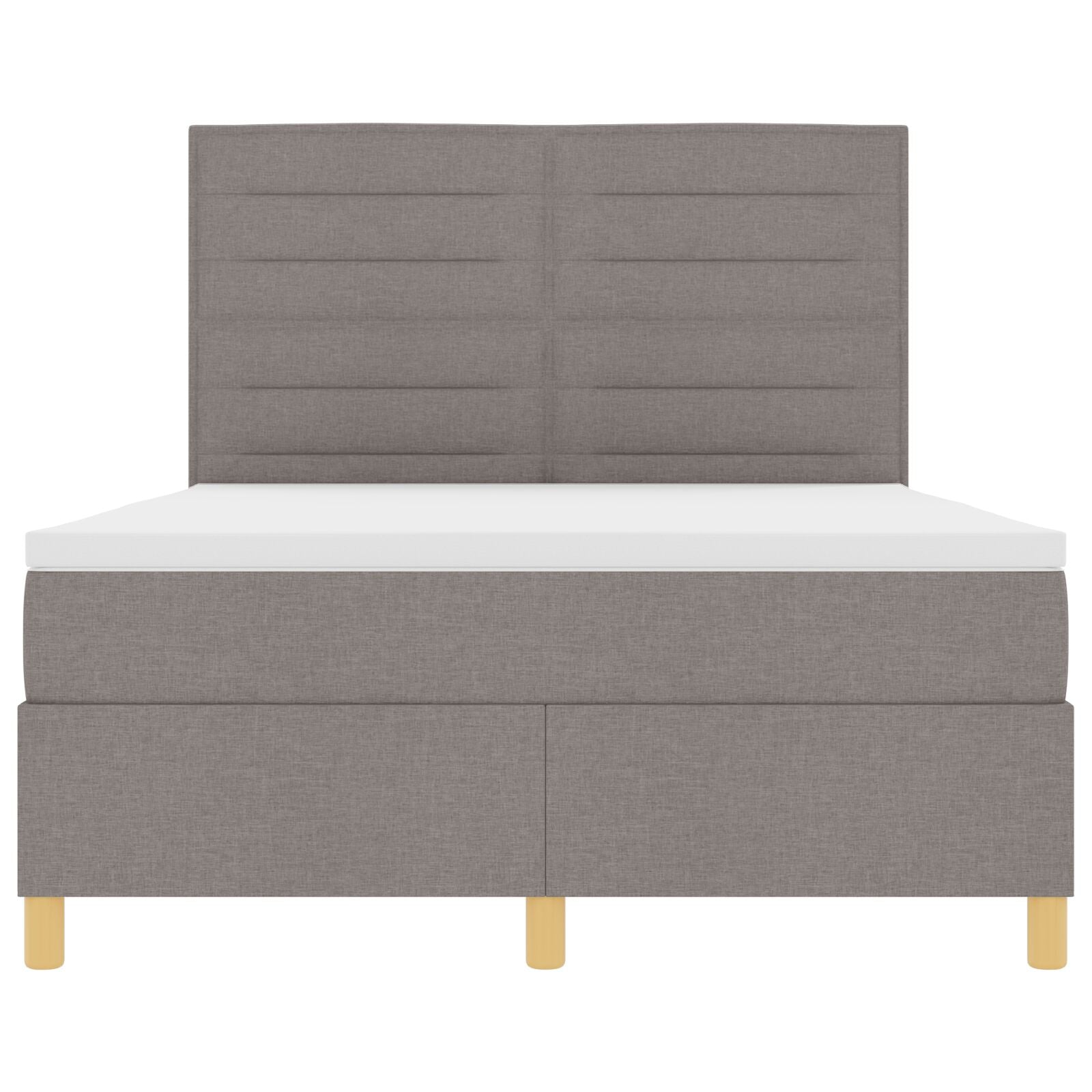 Boxspringbed Met Matras Taupe 140X190 Cm Stof Blauw