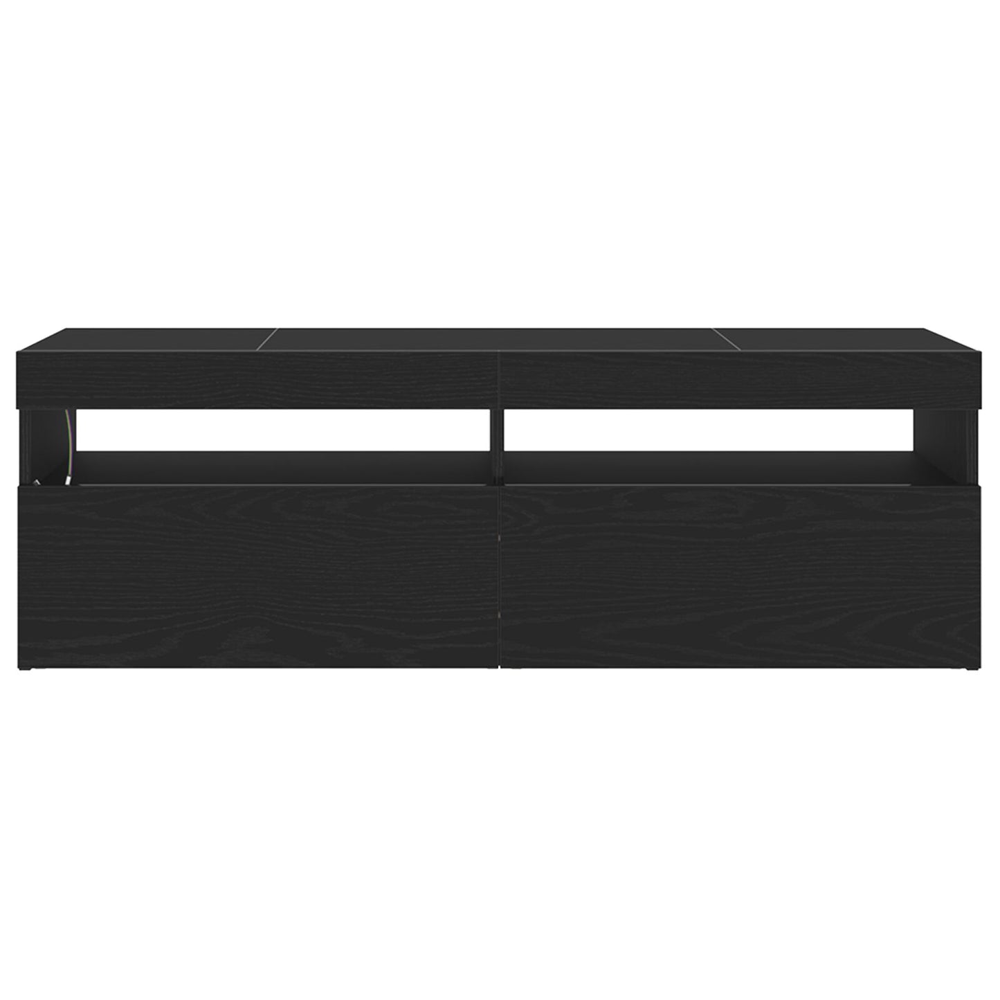 Tv-Kast Met Led Zwart Eiken 120X35X40 Cm Bewerkt Hout