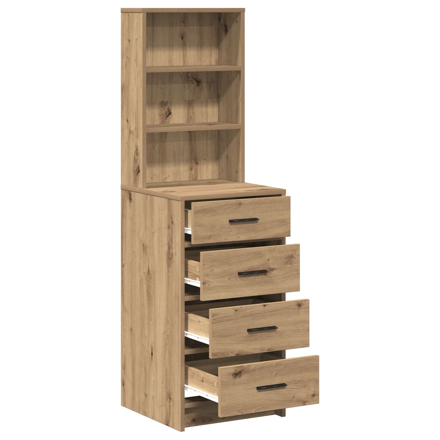 Hoogkast 40X41X135 Cm Bewerkt Hout Ambachtelijk eiken